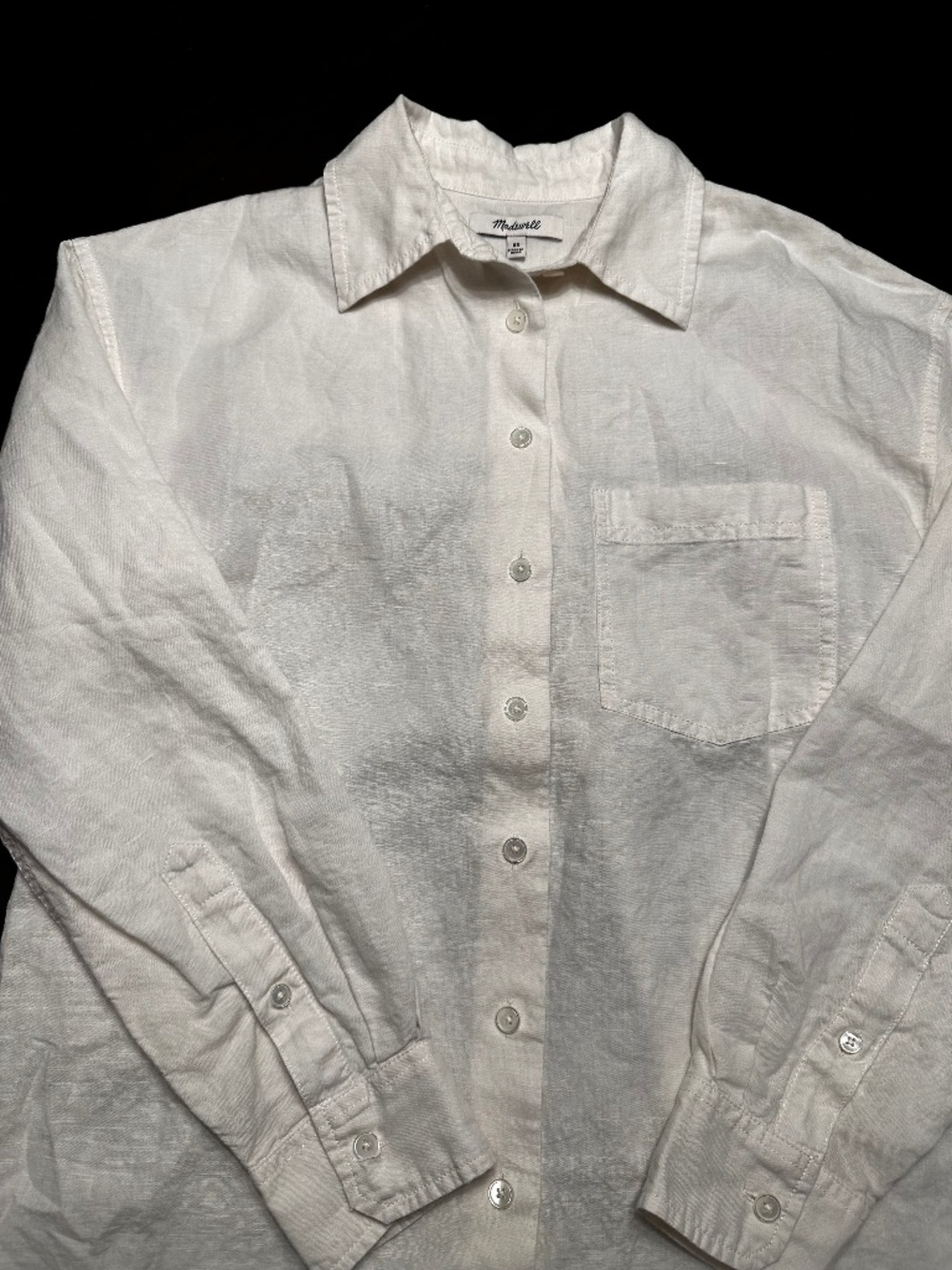 Madewell "The Easy Shirt" Linen Blend XS